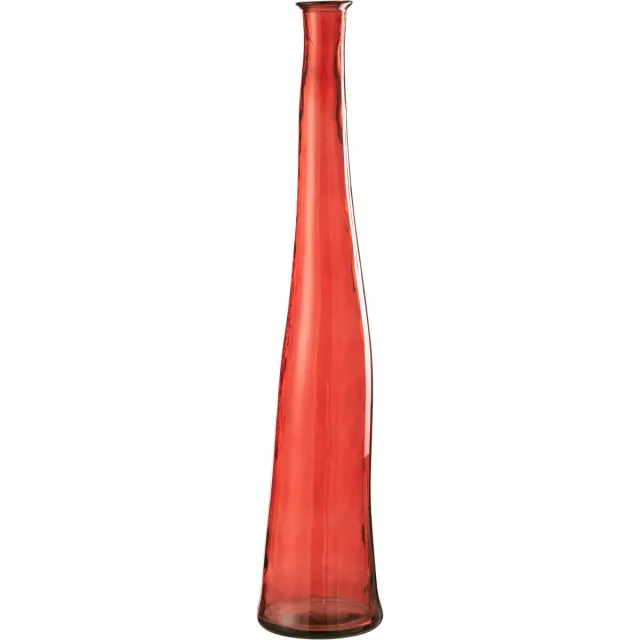 J-Line vaas Noah - glas - rood - medium - 100 cm hoog
