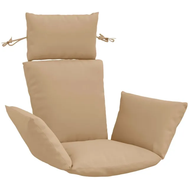 vidaXL Adirondack - Kussen - PUTTEN - 100% - Polyester - Zand - 60 - x - 145 - x - 10 - cm