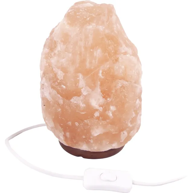 LalaShops Zoutlamp 6 tot8 kg - MET LED LAMP - Energiezuinig - Himalayazout - ca. 28x17cm Roze / Pink