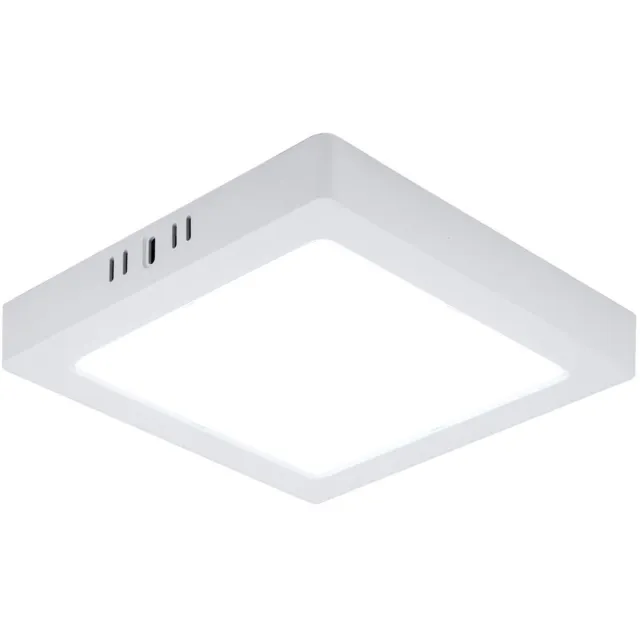 V-TAC LED plafondlamp woonkamerlamp hallamp opbouw paneel vierkante keukenlamp, wit kunststof, 18W 1980lm 6500K koel wit, L 21,4 cm