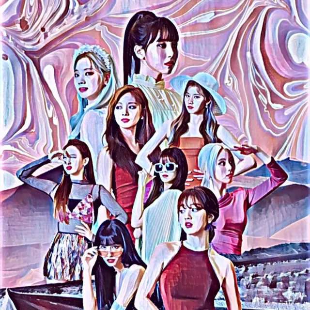 Passion For Art K-POP TWICE 1 - Poster - 40 x 60 cm roze