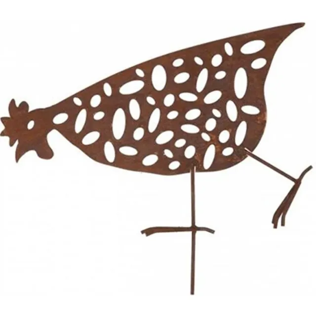 Badeko Tuinbeeld Haan staand | Cortenstaal look | 40x55cm Rostbraun
