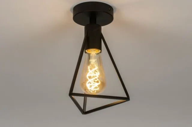 Lumidora Plafondlamp 73418 - Plafonniere - DAX - E27 - Zwart - Metaal