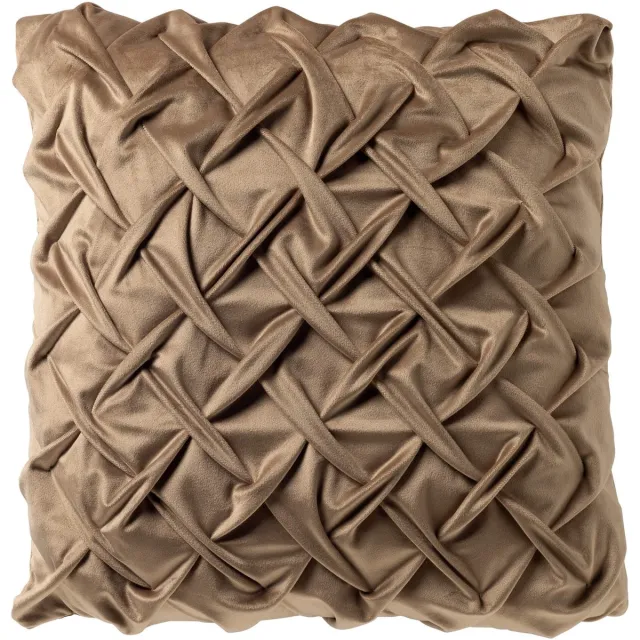Dutch Decor MIRA - sierkussen 45x45 cm - 3D-vlechtpatroon - Irish Cream - beige - Inclusief binnenkussen - Luxe kussens voor woonkamer & bank