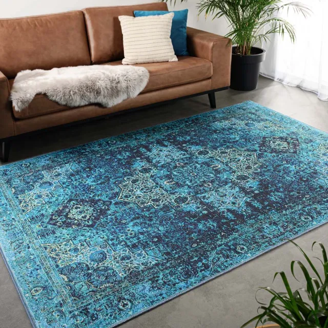 Heritaged Vintage vloerkleed - Fade No.2 blauw 305x405