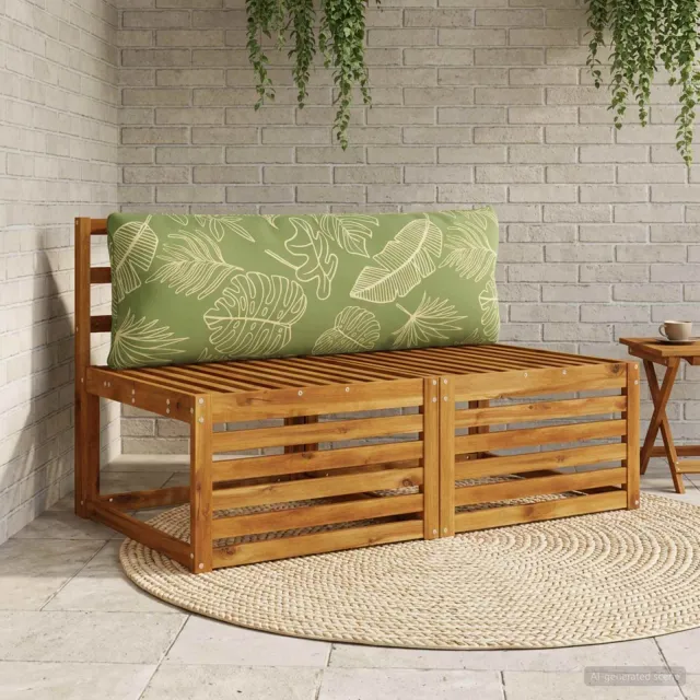 vidaXL Rugkussen PUTTEN 100% Polyester Bladontwerp 120 x 40 x 15 cm Groen