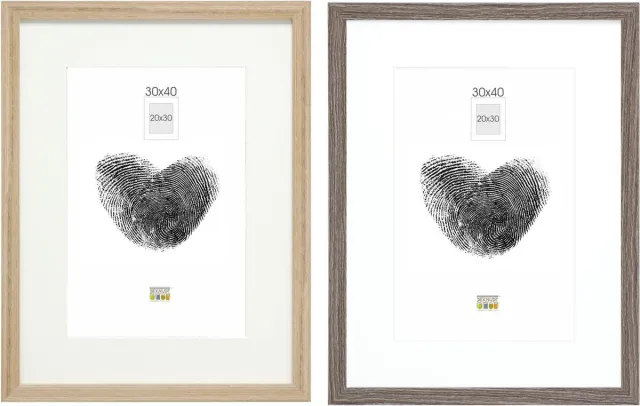Deknudt Frames fotowand S66KMP 4 - 2 fotokaders - foto 20x30/30x40 cm naturel