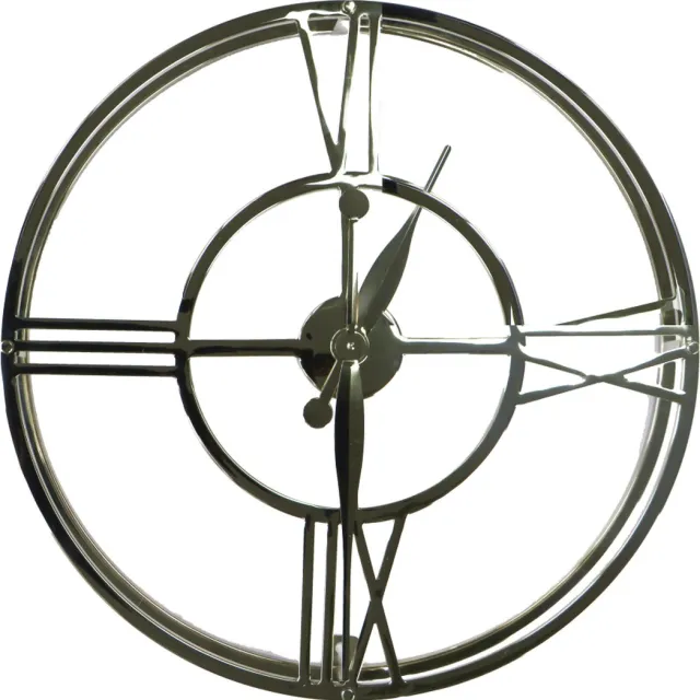 L28 Wandklok dubbele buis 51x9x51 cm zilver