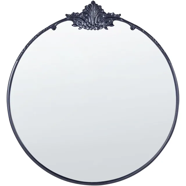 Beliani SOMMANT - Wandspiegel - Zwart - 67 cm - Metaal