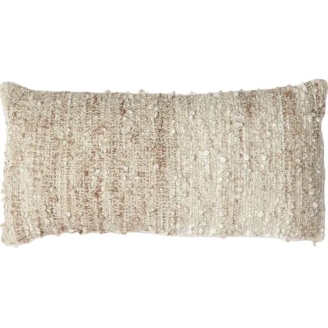 Kussen Mezoki boucle licht bruin 60x30cm