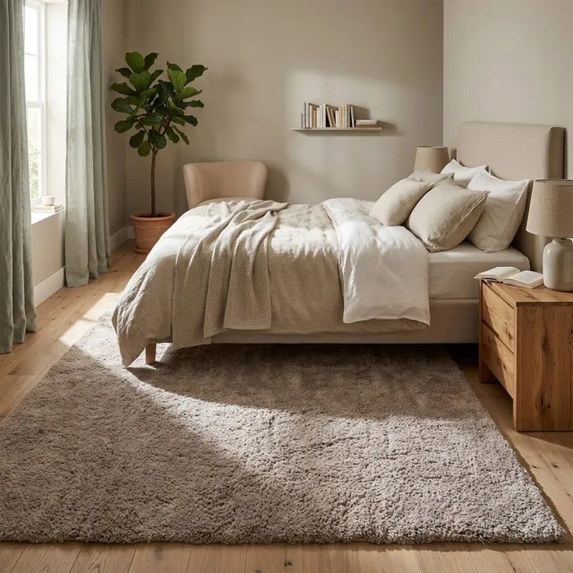 Fraai NATURL. Wasbaar hoogpolig vloerkleed - Ziggy Beige | Warm - 160x230cm