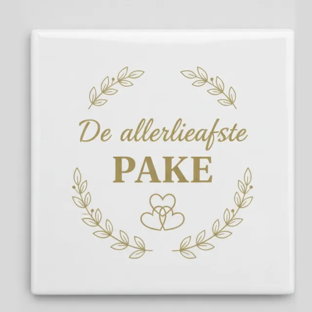 Nevolis De Allerleafste Pake Tegel 15×15 cm – Elegante Friese Grootvader Waardering Keramische Wandtegel – Hartverwarmend Cadeau voor Pake Multi Color