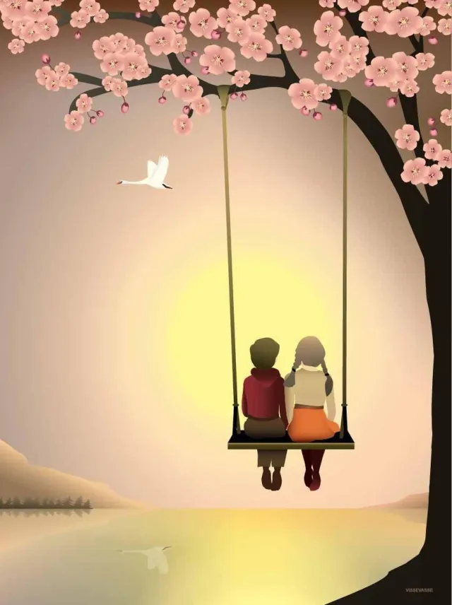 Vissevasse Sunset With You - Poster pastel