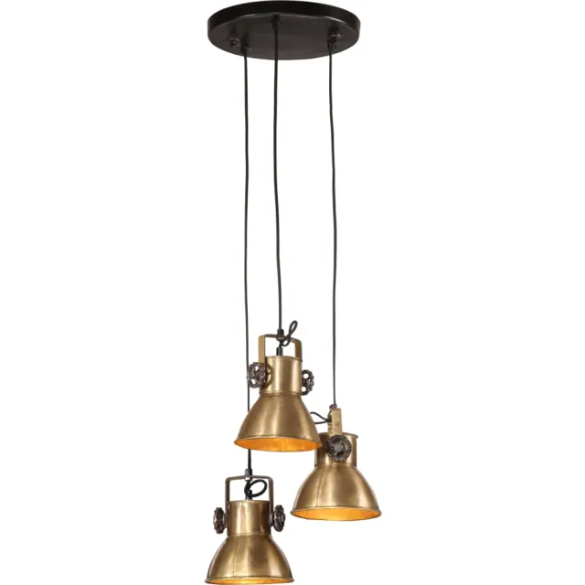 vidaXL Hanglamp 25 W E27 30x30x100 cm antiek messingkleurig Bruin