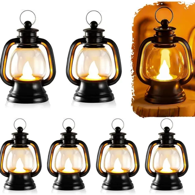 longziming LED Kaarsen - Zwarte LED-kaarsen - Decoratieve Verlichting - Vlamloos Ontwerp - Vintage Stijl - Voor Feestdagen En Interieurdecoratie - 6 Stuks