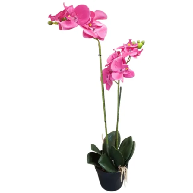 Mica Decorations kunstplant Phalaenopsis Orchidee donker roze H67xD25cm