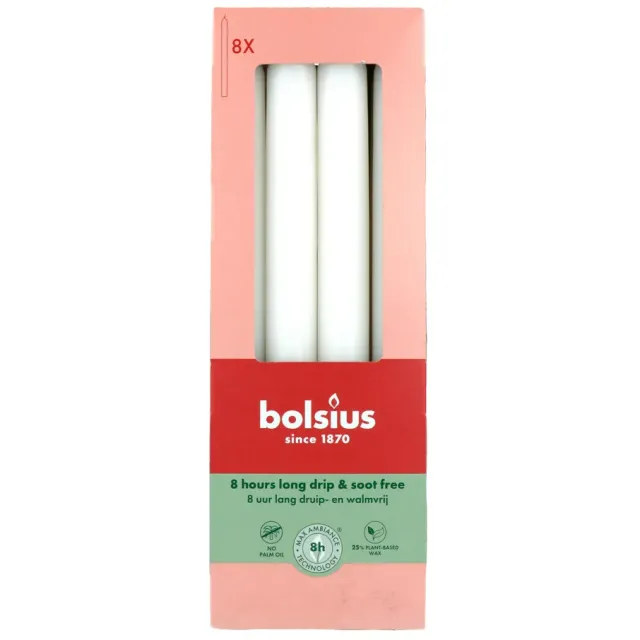 Bolsius dinerkaars cloudy white 23 cm Meerkleurig