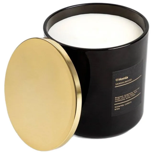 Homla Świeca zapachowa - AURA - Sandalwood - 870 g Goud