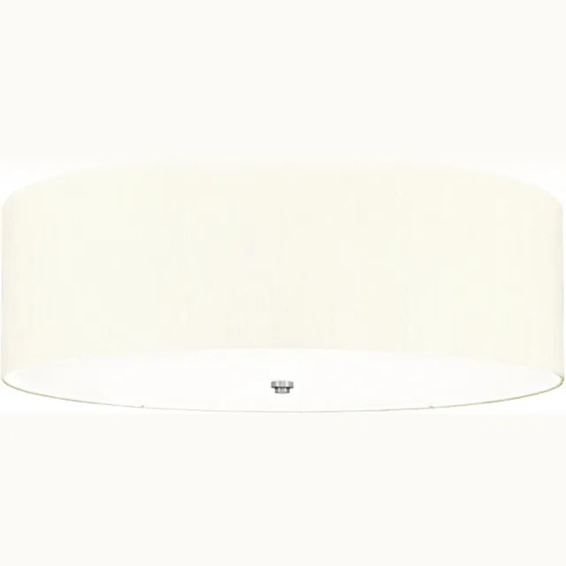 Designer's Lightbox LED Plafondlamp Fletcher Flush | 7X E27 Max 60W | Dimbaar | Polished Chrome with Ivory Shade Geen