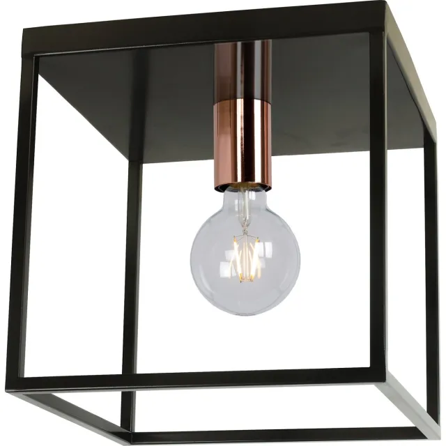 Lucide ARTHUR - Plafonnière (Plafondlamp) - 1xE27 - Zwart