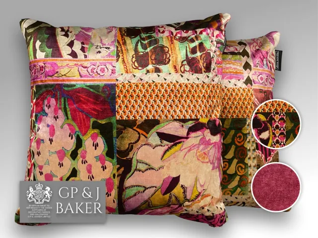 Diva Novita GP & J Baker - Kwaliteits sierkussens gemaakt van originele GP & J Baker fluweel Rood