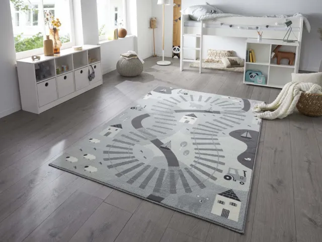 Hanse Home Speelkleed - Rail Track grijs 160x220 cm