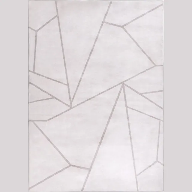 Beliani POSOF - Vloerkleed - Lichtbeige - 160 x 230 cm - Polyester