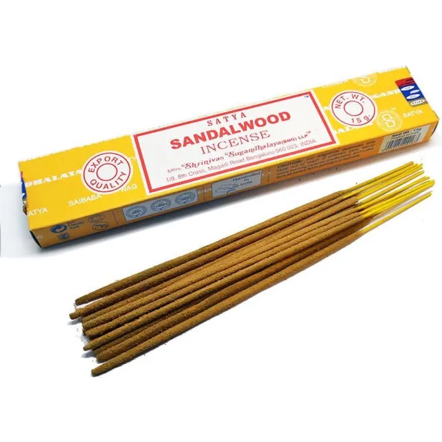 Satya Sai Baba Sandalwood wierook Earth (SATYA) incense 15 grams bruin