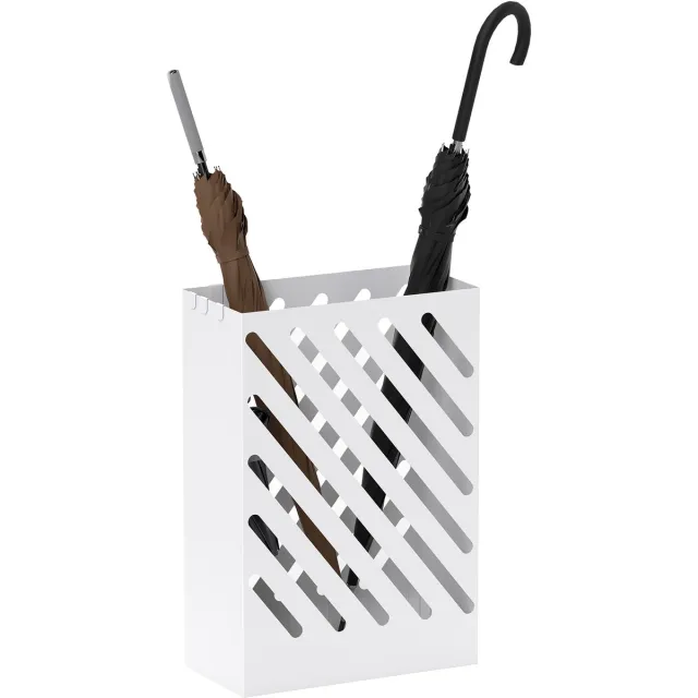 Homcom paraplurek - Staal - 28 x 14 x 41 cm - Wit