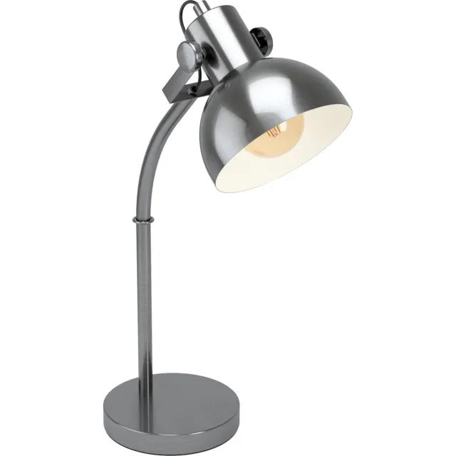 EGLO Lubenham 1 Tafellamp - 1 lichts - E27 - Nikkel Antiek - Crème nikkel-antiek, crème