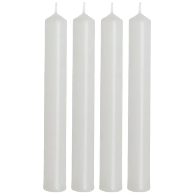 Imperatoris Kaarsenset - Geurkaarsen - Geur Set - Decoratieve Kaarsen - Geurloos - Cadeauset - Ongeparfumeerd - 4 Stuks White
