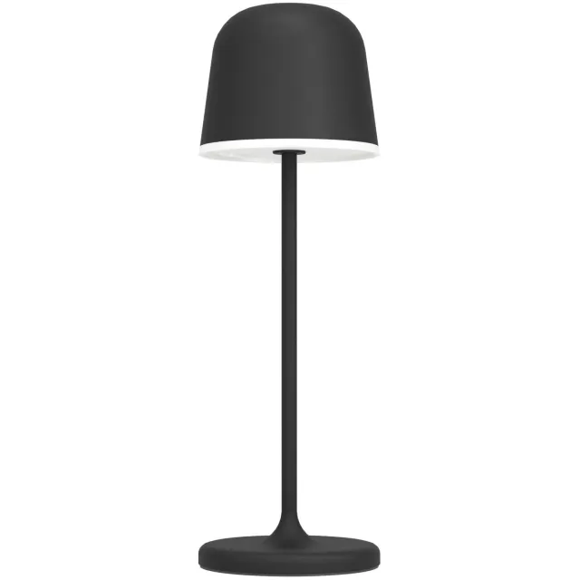 Eglo Mannera Tafellamp - Aanraakdimmer - 34 cm - Oplaadbaar (tot 38 uur licht) - Aluminium - Zwart/Wit - Draadloos - Binnen en Buiten