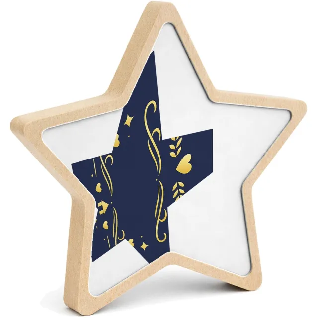Mr Cadeautjes MDF fotolijst ster 14 x 13,5 - design Een elegant cadeau-ontwerp met een warme familieboodschap en | cadeau Wit