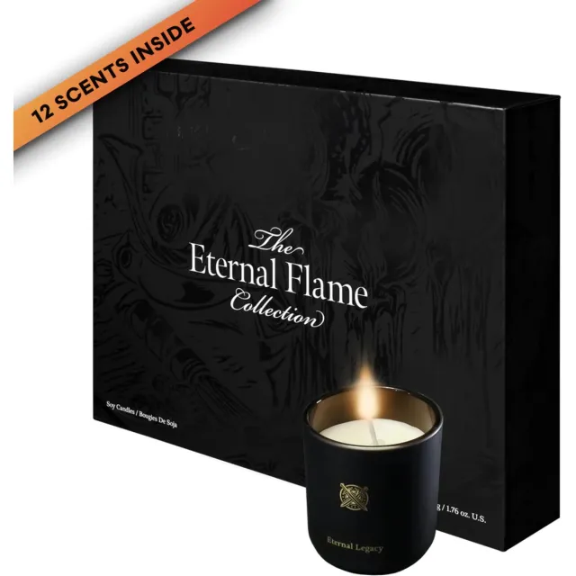 the Beard Struggle Eternal Flame Kaars Collection - 12 waanzinnige geuren wit