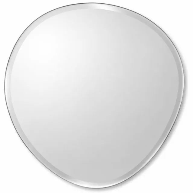 Fameilleur spiegel 50x41cm organic Mirra - glazen organische wandspiegel, voor hal, woonkamer, slaapkamer en badkamer, woondecoratie voor modern interieur, mooi als cadeau
