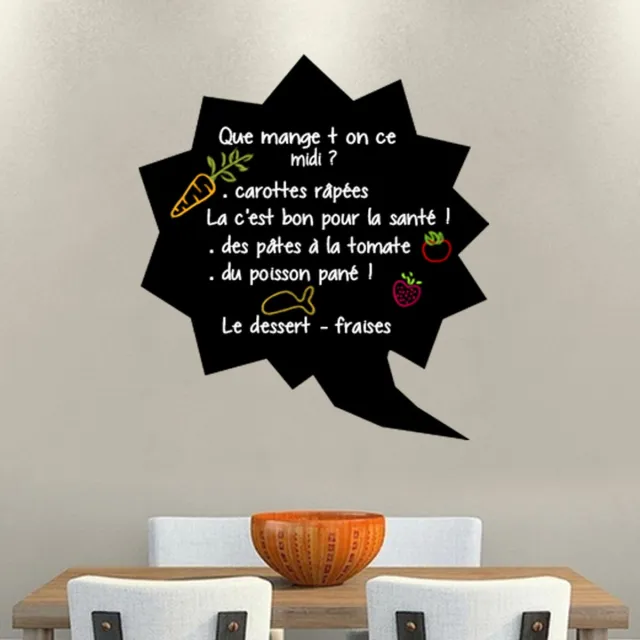 Ambiance Sticker Schoolbordsticker - uitwisbare zelfklevende muurstickers - ARTISTIC BUBBLE - 50x45cm Multi color