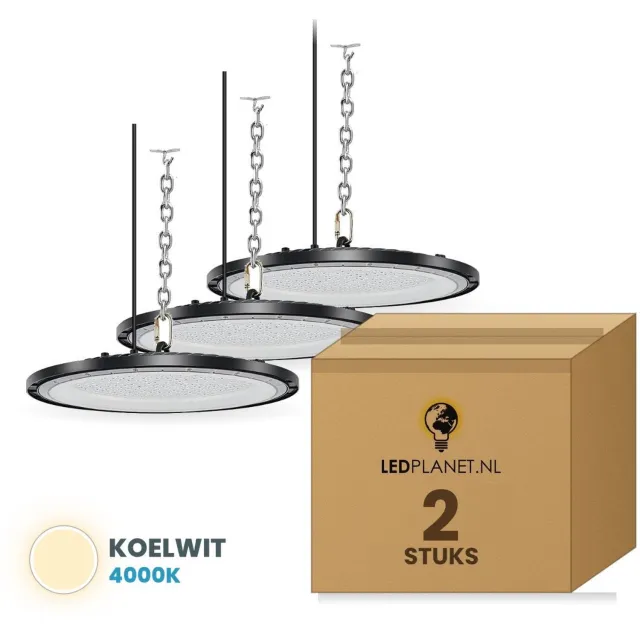 Tsong UFO LED High Bay lamp 200W - 24.000 lm - Koelwit 4000K - 2 stuks - IP65 - 230V