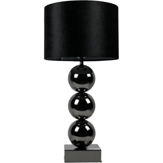 DiamantMeubelen Nachtkast lamp 3 Bol - Zwart