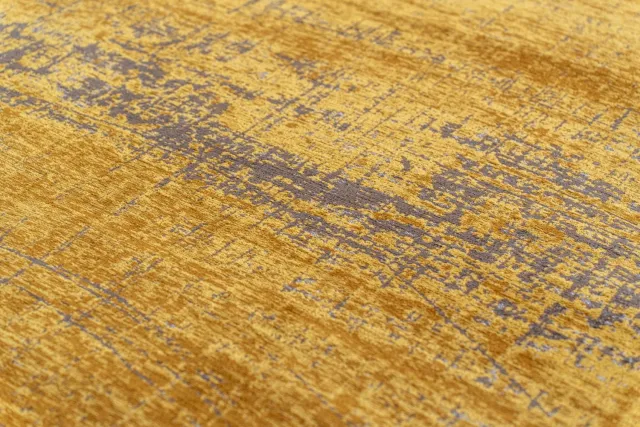 Louis de Poortere Wasbaar Binnen & Buiten Vloerkleed - 290 x 290 cm - Louis De Poortere Griff Liberty Gold - Laagpolig Tapijt - Gerecycled PET - Made in Belgium - Circulair Geel