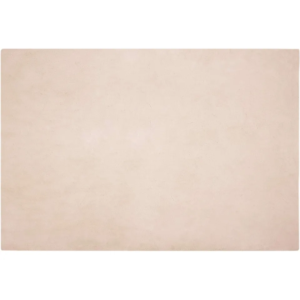 vidaXL Antislip vloerkleed van imitatie konijnenbont OLITE Taupe