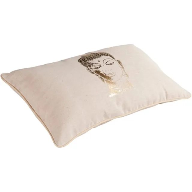 Linen & More Bombay Kussen Nature/gold | 30 X 50 | Sierkussen Voor Woonkamer Of Slaapkamer Goud