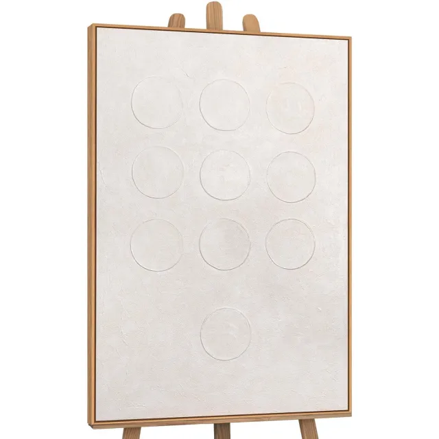 YS Canvas schilderij 120x80 cm handgeschilderd witte code – YS-Art Gallery – Lijst: Hout – Luxe wanddecoratie Wood