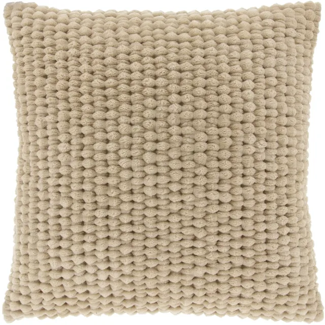 Unique Living Sierkussen Dila - Textiel - Zandkleur - 45x45 cm (BxD) - Decoratief Chenille Kussen Beige
