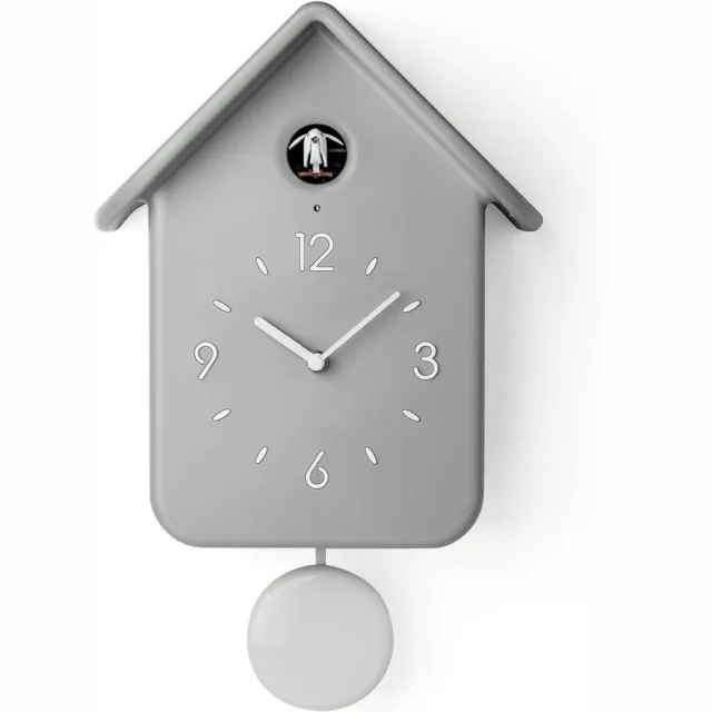 aura Koekoeksklok Modern - Wekker - Inclusief Gewichtsketting - Grijs -‎ 12cm x 25cm x 39cm