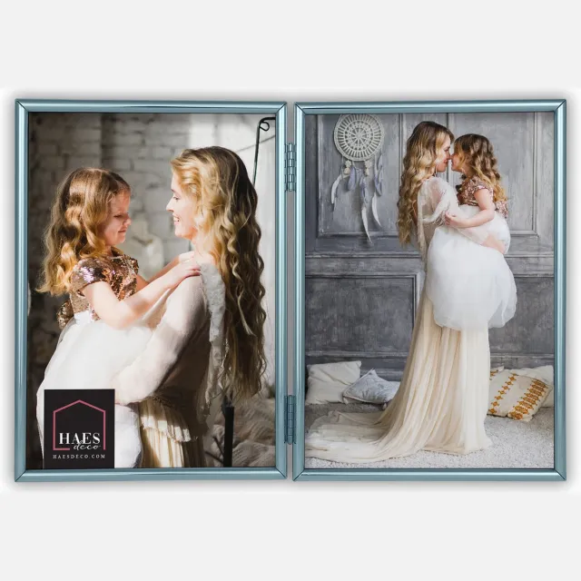 HAES deco Duo Verzilverde Fotolijst Como voor 2 foto's van 13x18 cm - DVP12118-1
