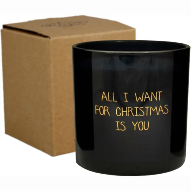 My Flame Lifestyle Kaars All I want for Christmas is you Zwart