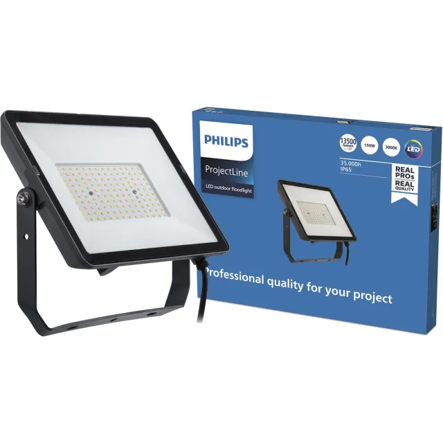 Philips ProjectLine schijnwerper -150 W - Warmwit licht Zwart
