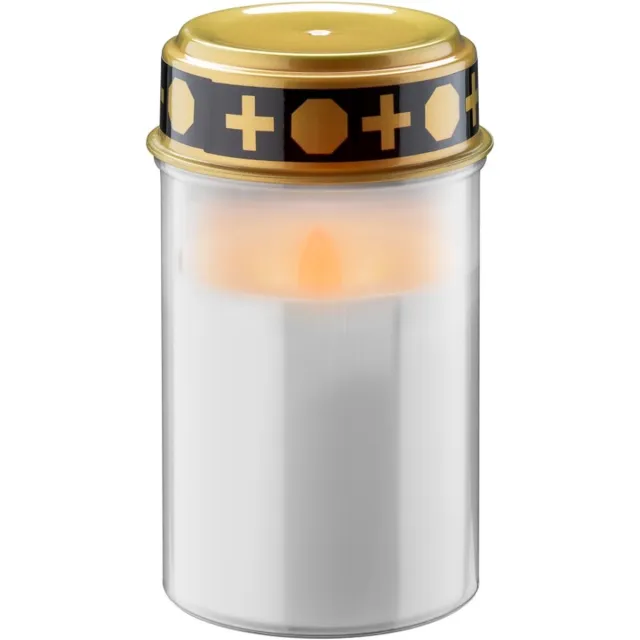 goobay No Name LED graflicht met timer, wit, warm wit (2400 K), op batterijen (2x C/LR14), voor gebruik binnen en buiten (IP44)