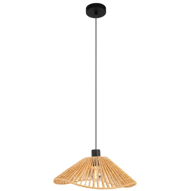 EGLO Lavister Hanglamp - E27 - Papier|Staal - Bruin Bruin;Zwart
