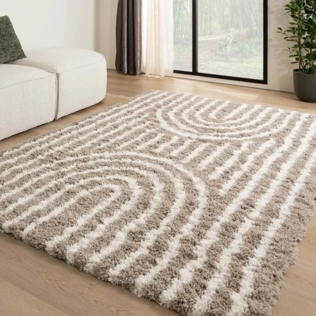 Tapeso Scandinavisch vloerkleed - Cozy Arch beige 240x340